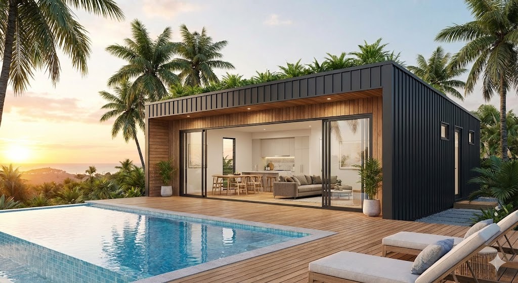 แบบบ้านน็อคดาวน์ สไตล์รีสอร์ท